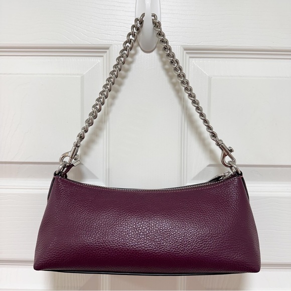 Coach Charlotte Refined Pebbled Leather Baguette Shoulder Bag - Picture 5 of 16